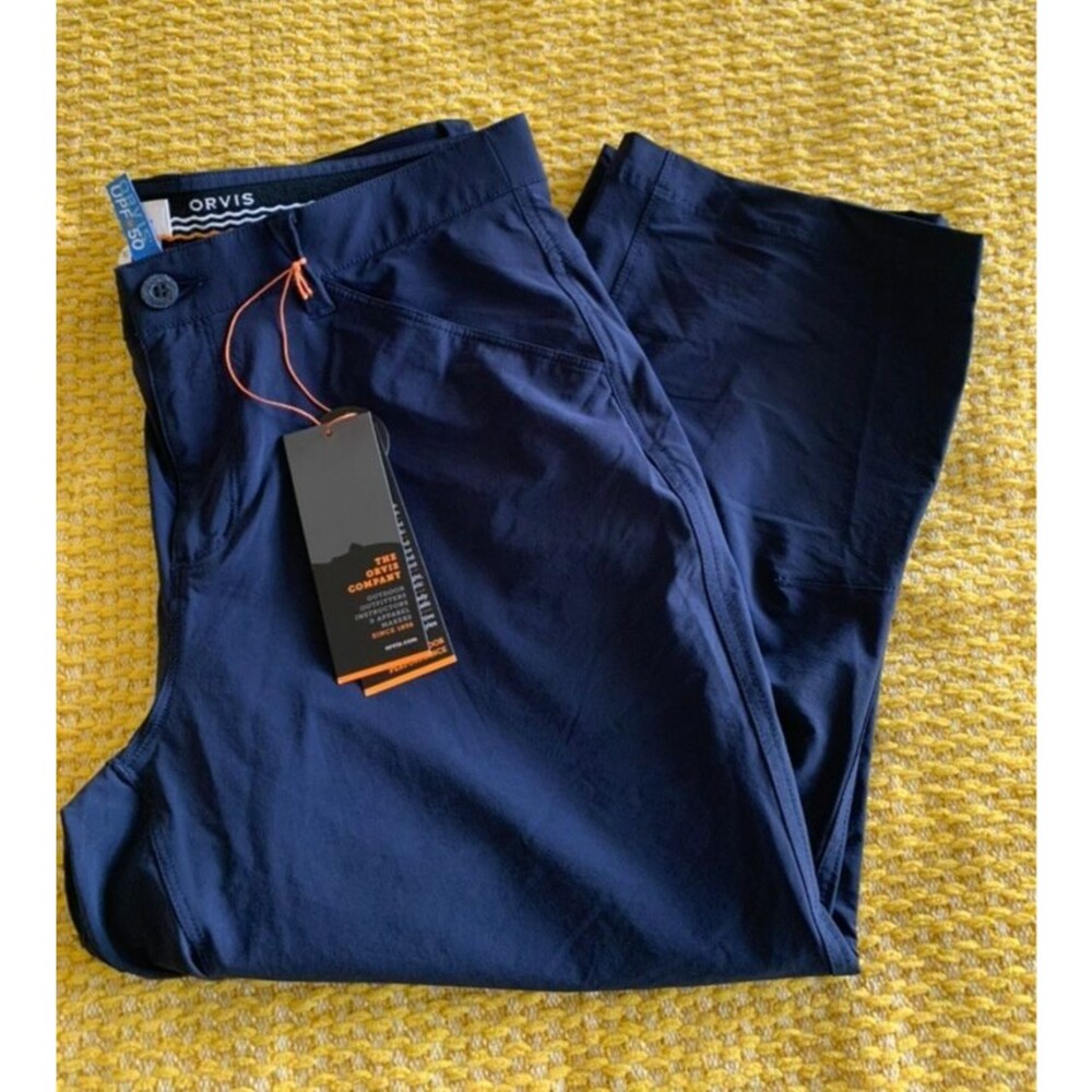 Orvis Womens Hiking pant size 14 NEW UPF 50 cropped active outdoor zip pockets